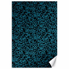 Blue coral pattern Canvas 12  x 18  