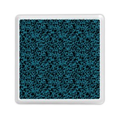 Blue Coral Pattern Memory Card Reader (square)  by Valentinaart