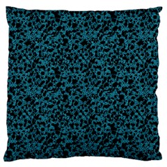 Blue Coral Pattern Large Cushion Case (one Side) by Valentinaart