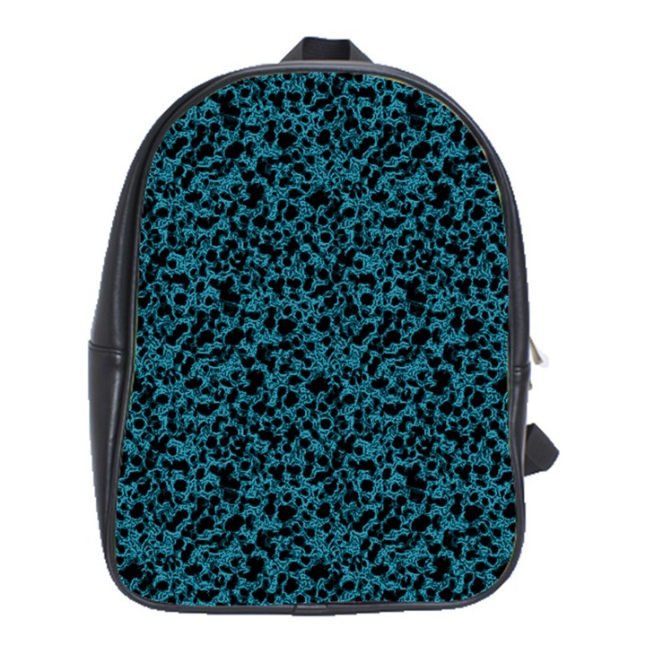 Blue coral pattern School Bags (XL) 