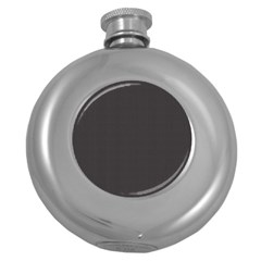 Gray Elegant Texture Round Hip Flask (5 Oz) by Valentinaart