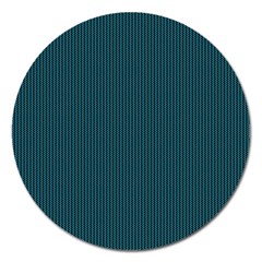 Blue Texture Magnet 5  (round) by Valentinaart