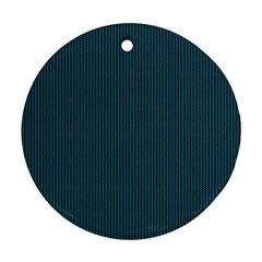 Blue Texture Round Ornament (two Sides)