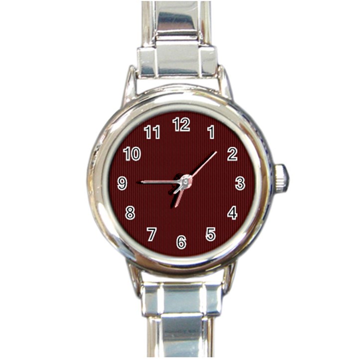 Red texture Round Italian Charm Watch