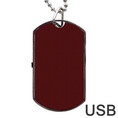 Red Texture Dog Tag Usb Flash (one Side) by Valentinaart