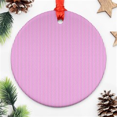 Pink Texture Ornament (round) by Valentinaart