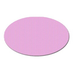 Pink Texture Oval Magnet by Valentinaart