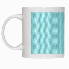 Light Blue Texture White Mugs by Valentinaart