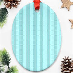 Light Blue Texture Oval Ornament (two Sides)