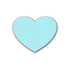 Light Blue Texture Rubber Coaster (heart)  by Valentinaart