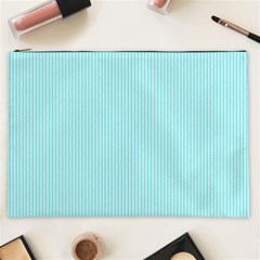 Light Blue Texture Cosmetic Bag (xxl)  by Valentinaart