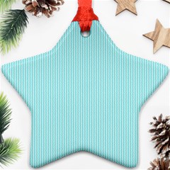 Light Blue Texture Ornament (star) by Valentinaart