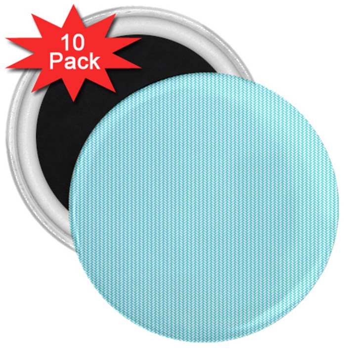 Light blue texture 3  Magnets (10 pack) 