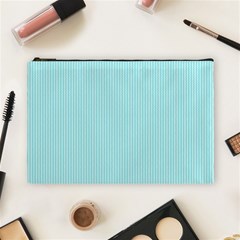 Light Blue Texture Cosmetic Bag (large)  by Valentinaart