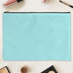 Light Blue Texture Cosmetic Bag (xxxl)  by Valentinaart