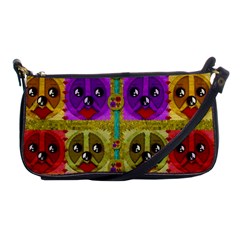 Peace Dogs Shoulder Clutch Bags by pepitasart