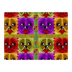 Peace Dogs Double Sided Flano Blanket (mini)  by pepitasart