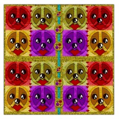 Peace Dogs Large Satin Scarf (square) by pepitasart