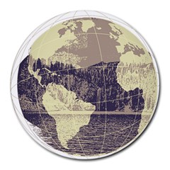 River Globe Round Mousepads by MTNDesignco