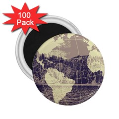 River Globe 2 25  Magnets (100 Pack)  by MTNDesignco