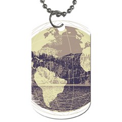 River Globe Dog Tag (one Side)