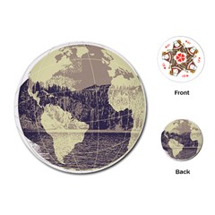 River Globe Playing Cards (round)  by MTNDesignco