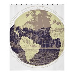 River Globe Shower Curtain 60  X 72  (medium) 