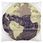 River Globe Large Cushion Case (One Side) Front