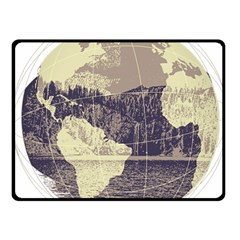 River Globe Double Sided Fleece Blanket (small)  by MTNDesignco