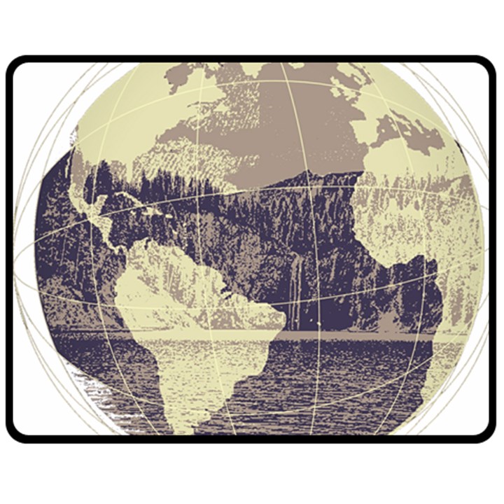 River Globe Double Sided Fleece Blanket (Medium) 