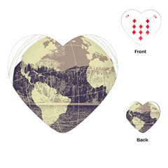 River Globe Playing Cards (heart)  by MTNDesignco