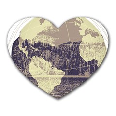 River Globe Heart Mousepads by MTNDesignco