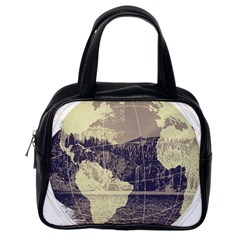 River Globe Classic Handbags (one Side) by MTNDesignco