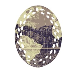 River Globe Oval Filigree Ornament (two Sides) by MTNDesignco