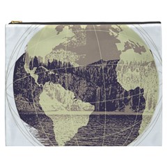 River Globe Cosmetic Bag (xxxl)  by MTNDesignco