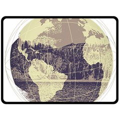 River Globe Double Sided Fleece Blanket (large)  by MTNDesignco