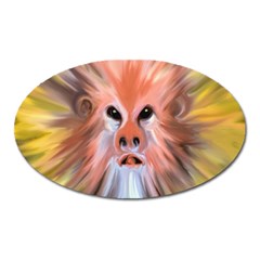 Monster Ghost Horror Face Oval Magnet by Nexatart