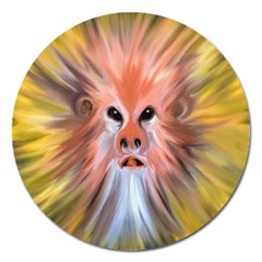 Monster Ghost Horror Face Magnet 5  (round) by Nexatart