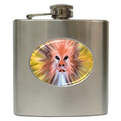 Monster Ghost Horror Face Hip Flask (6 Oz) by Nexatart