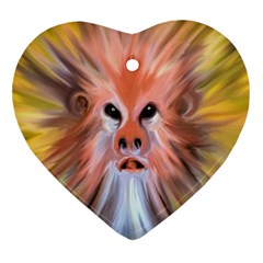 Monster Ghost Horror Face Heart Ornament (two Sides)