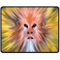 Monster Ghost Horror Face Fleece Blanket (medium)  by Nexatart