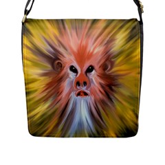 Monster Ghost Horror Face Flap Messenger Bag (l)  by Nexatart