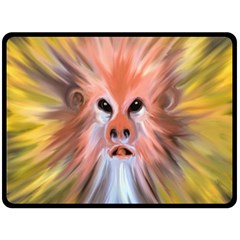 Monster Ghost Horror Face Double Sided Fleece Blanket (large)  by Nexatart