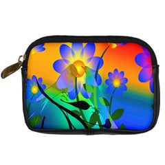 Abstract Flowers Bird Artwork Digital Camera Cases by Nexatart