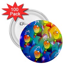 Fish Pattern 2 25  Buttons (100 Pack)  by Nexatart