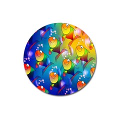 Fish Pattern Magnet 3  (round)