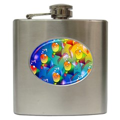 Fish Pattern Hip Flask (6 Oz) by Nexatart