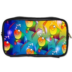 Fish Pattern Toiletries Bags 2-side by Nexatart