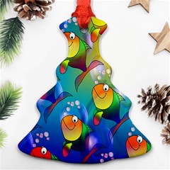 Fish Pattern Ornament (christmas Tree)  by Nexatart