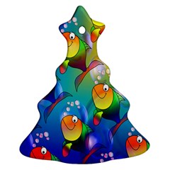 Fish Pattern Christmas Tree Ornament (two Sides) by Nexatart